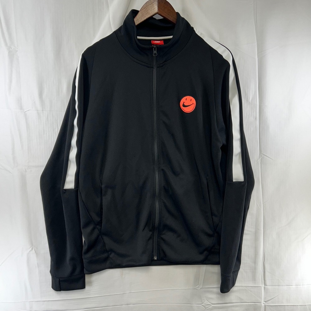 Nike Track Jacket Mens Large Black Have A Nike Day Smiley Face AQ0579-010